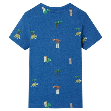Kinder-T-Shirt Dunkelblau Melange 104
