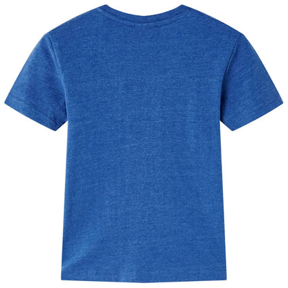 T-shirt enfant bleu foncé chiné 116