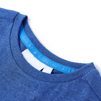 T-shirt enfant bleu foncé chiné 116