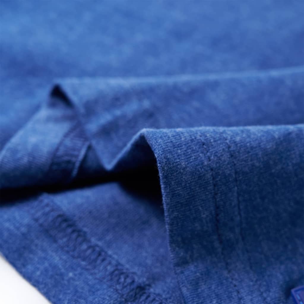 T-shirt enfant bleu foncé chiné 116