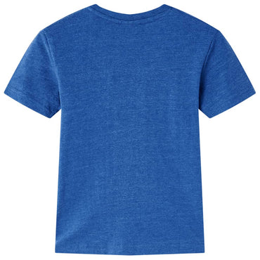 T-shirt enfant bleu foncé chiné 140