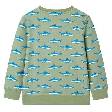 Kinder-Sweatshirt Helles Khaki 128