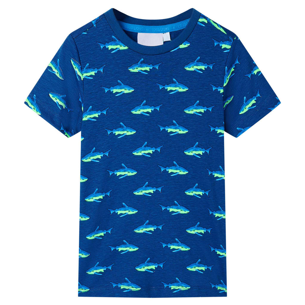 T-shirt enfant bleu foncé 92