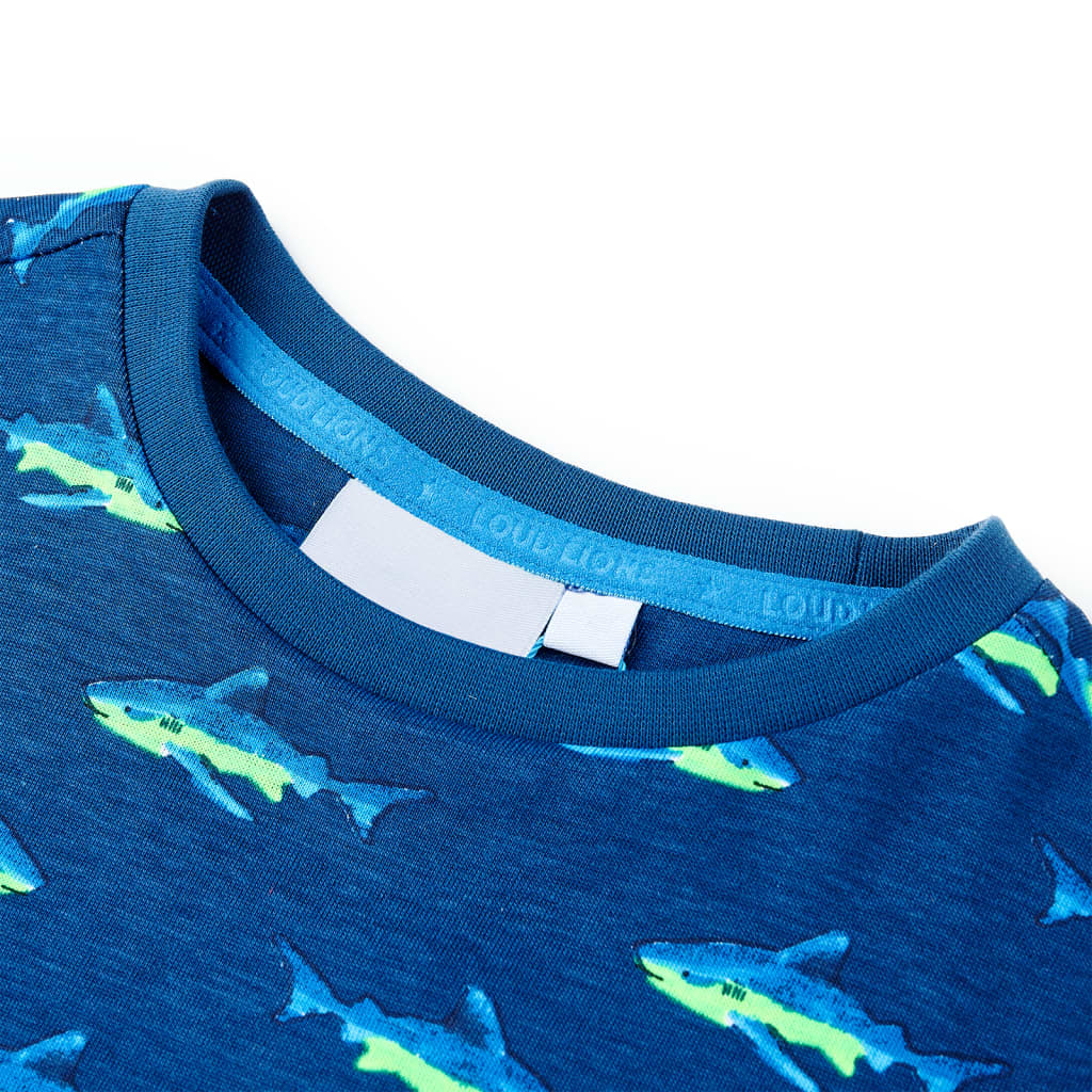 T-shirt enfant bleu foncé 92