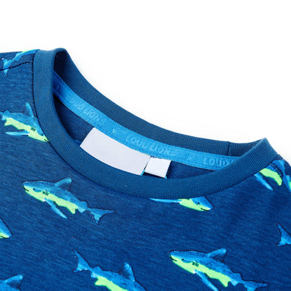 T-shirt enfant bleu foncé 92