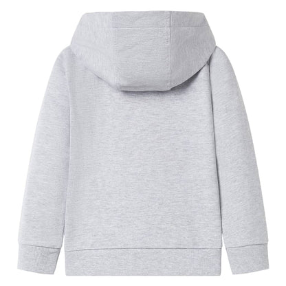 Kinder-Kapuzenpullover mit Reißverschluss Grau 92