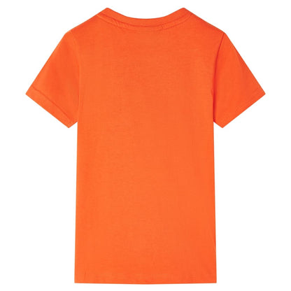Kinder-T-Shirt Dunkelorange 116