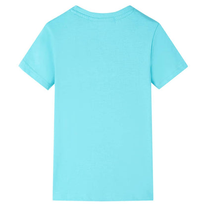 Kinder-T-Shirt Aquablau 116