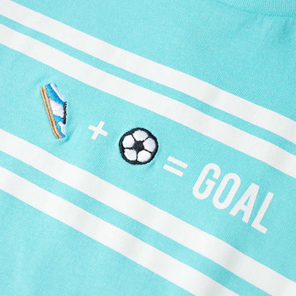 Kinder-T-Shirt Aquablau 116