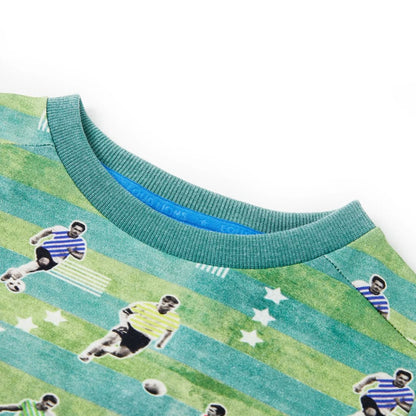 Kinder-Sweatshirt Hellgrün Melange 140