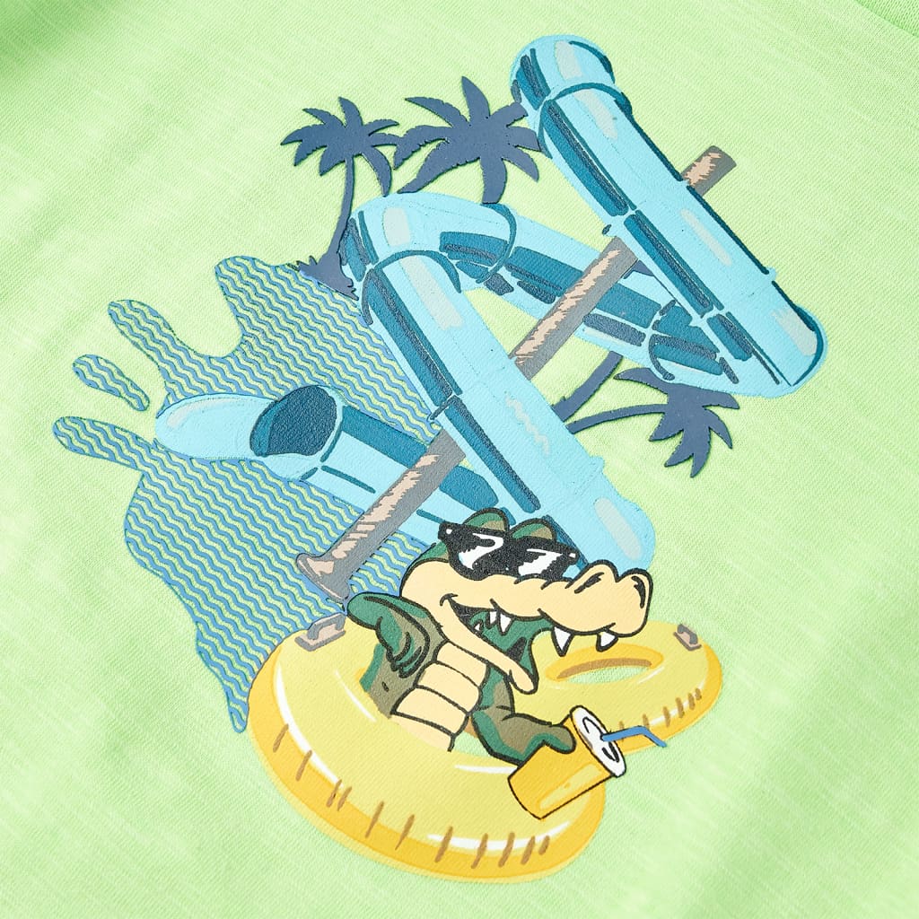 Kinder-T-Shirt Neongrün 128