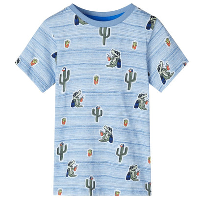 Kinder-T-Shirt Blaumischung 128