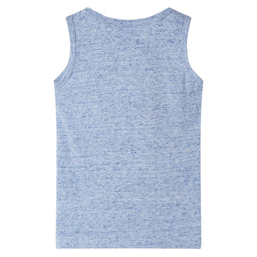 Débardeur enfant bleu chiné 116