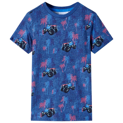 Kinder-T-Shirt Dunkelblau Melange 104