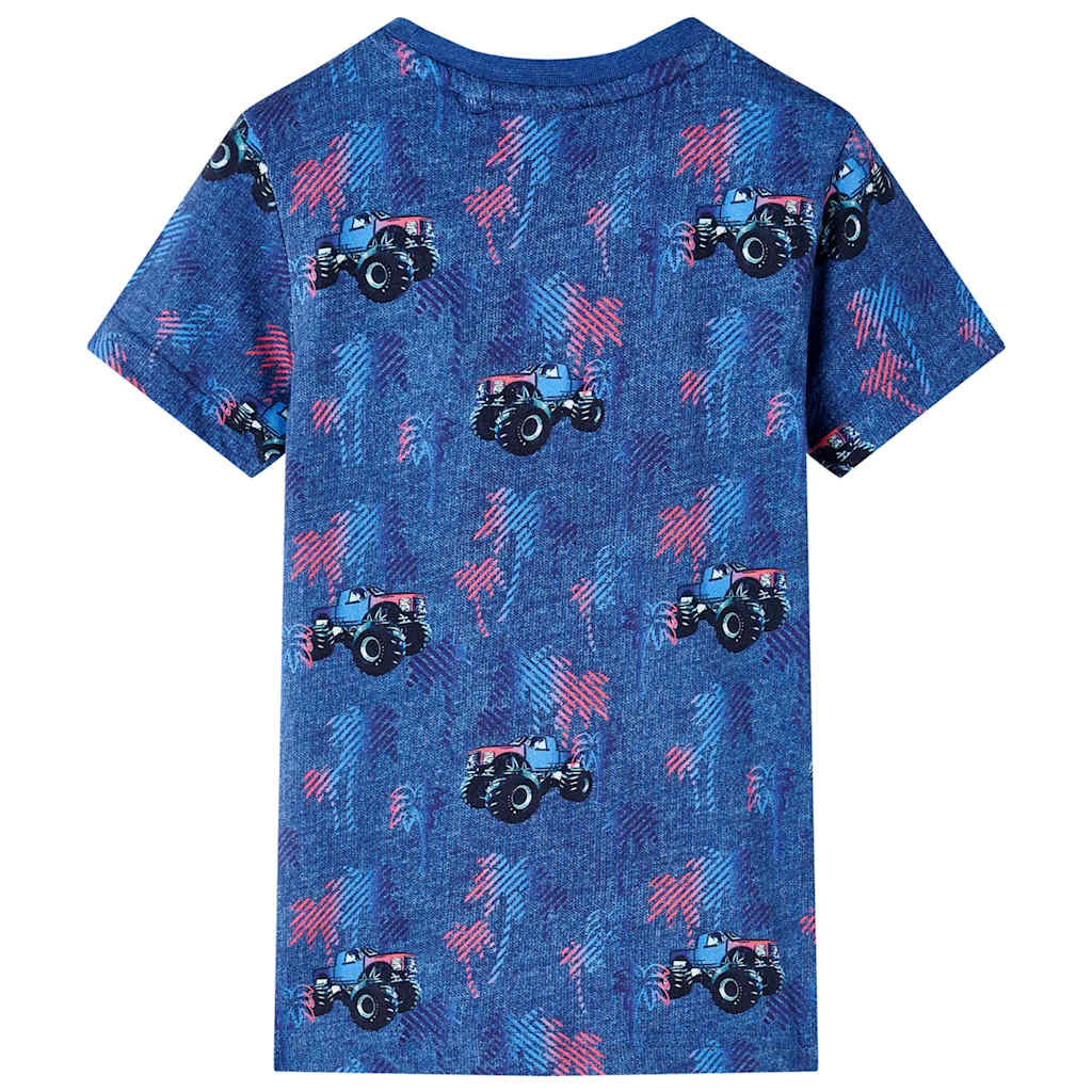 Kinder-T-Shirt Dunkelblau Melange 104