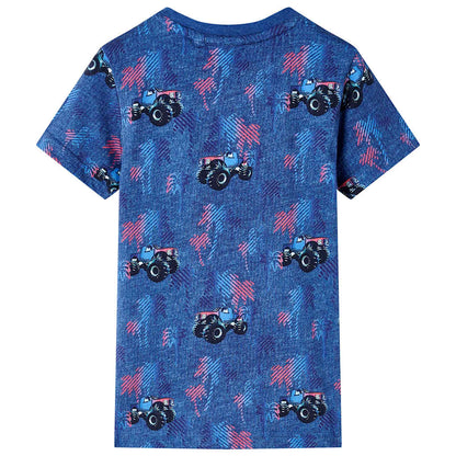 Kinder-T-Shirt Dunkelblau Melange 104