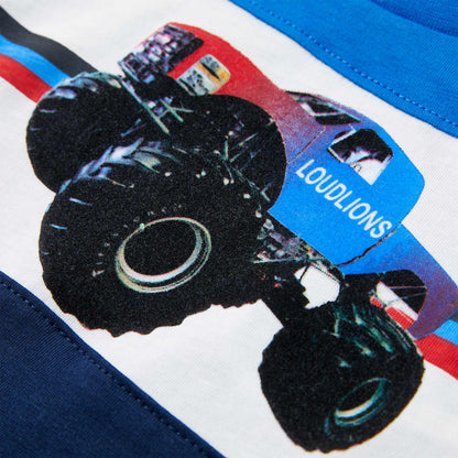 T-shirt enfant bleu et bleu marine 104