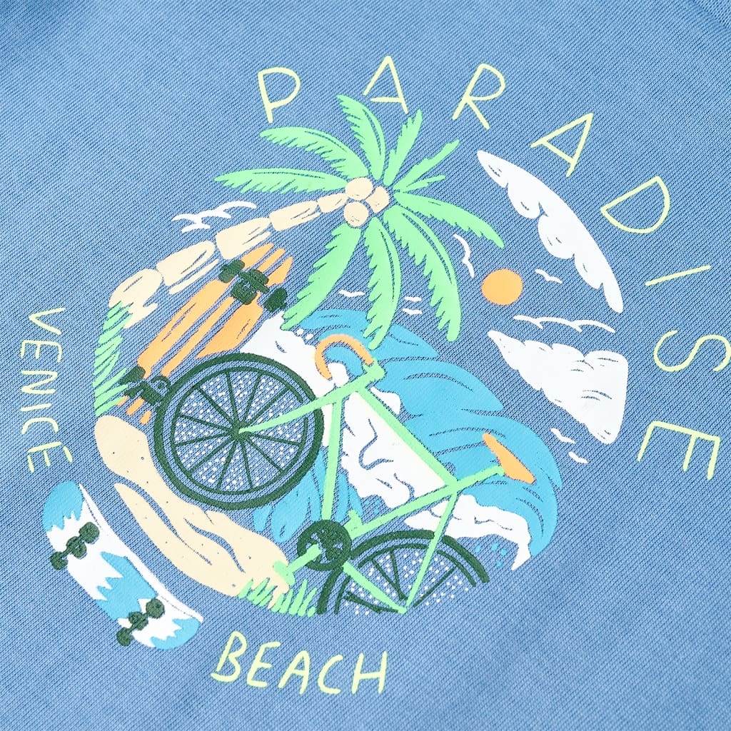 Kinder-T-Shirt Mittelblau 140