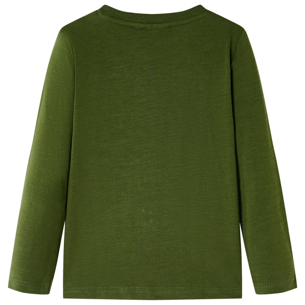 Kinder-Langarmshirt Dunkles Khaki 104