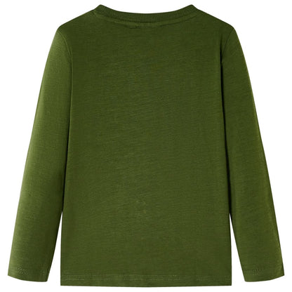Kinder-Langarmshirt Dunkles Khaki 104