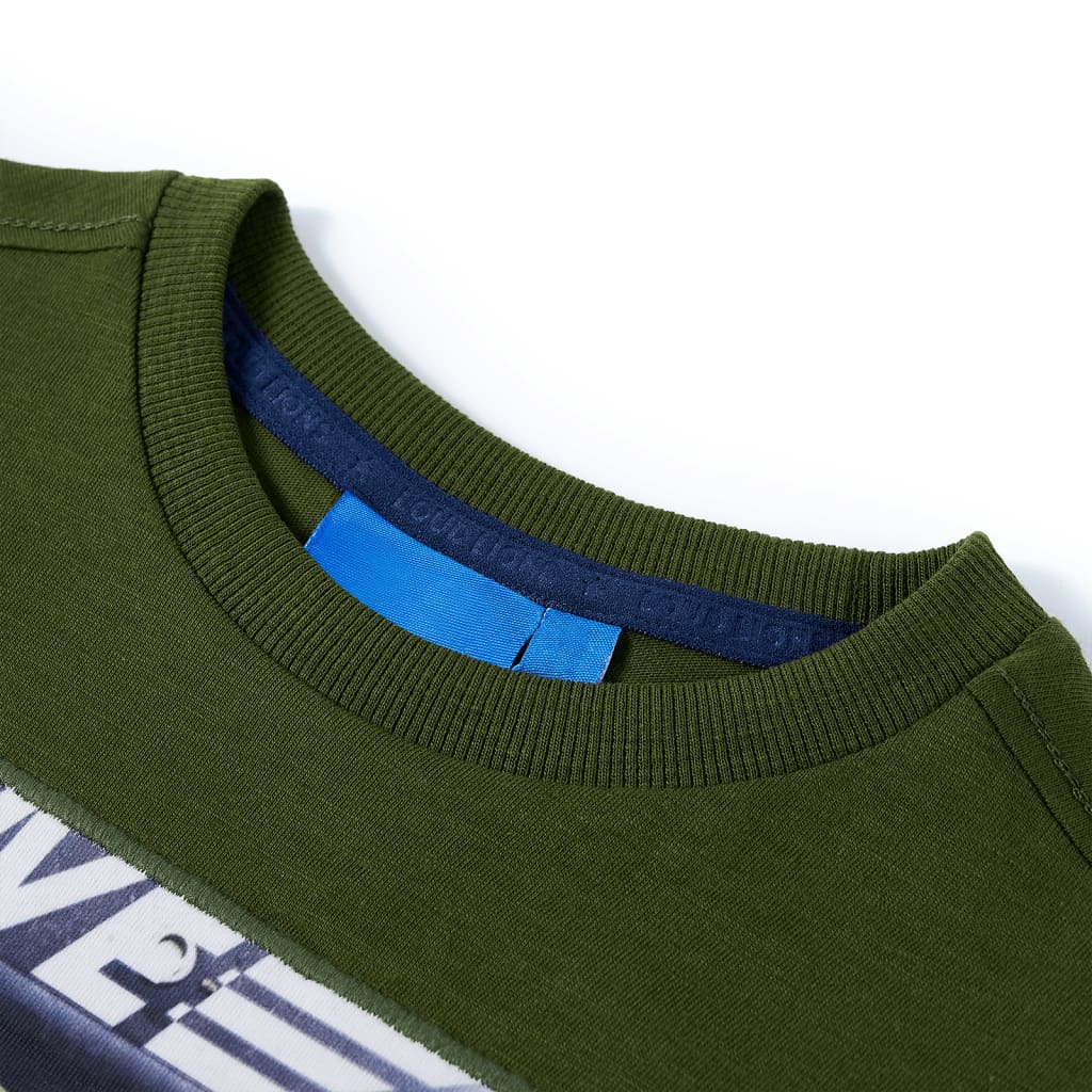 Kinder-Langarmshirt Dunkles Khaki 104