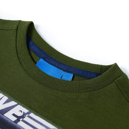 Kinder-Langarmshirt Dunkles Khaki 104
