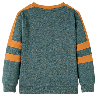 Kinder-Sweatshirt Dunkelgrün Melange 92