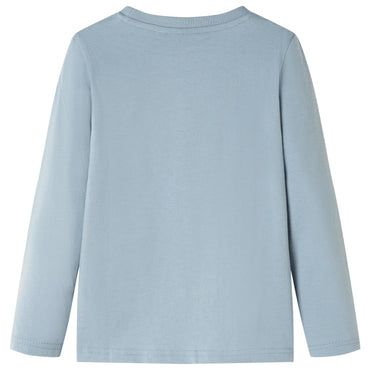 Kinder-Langarmshirt Hellblau 104
