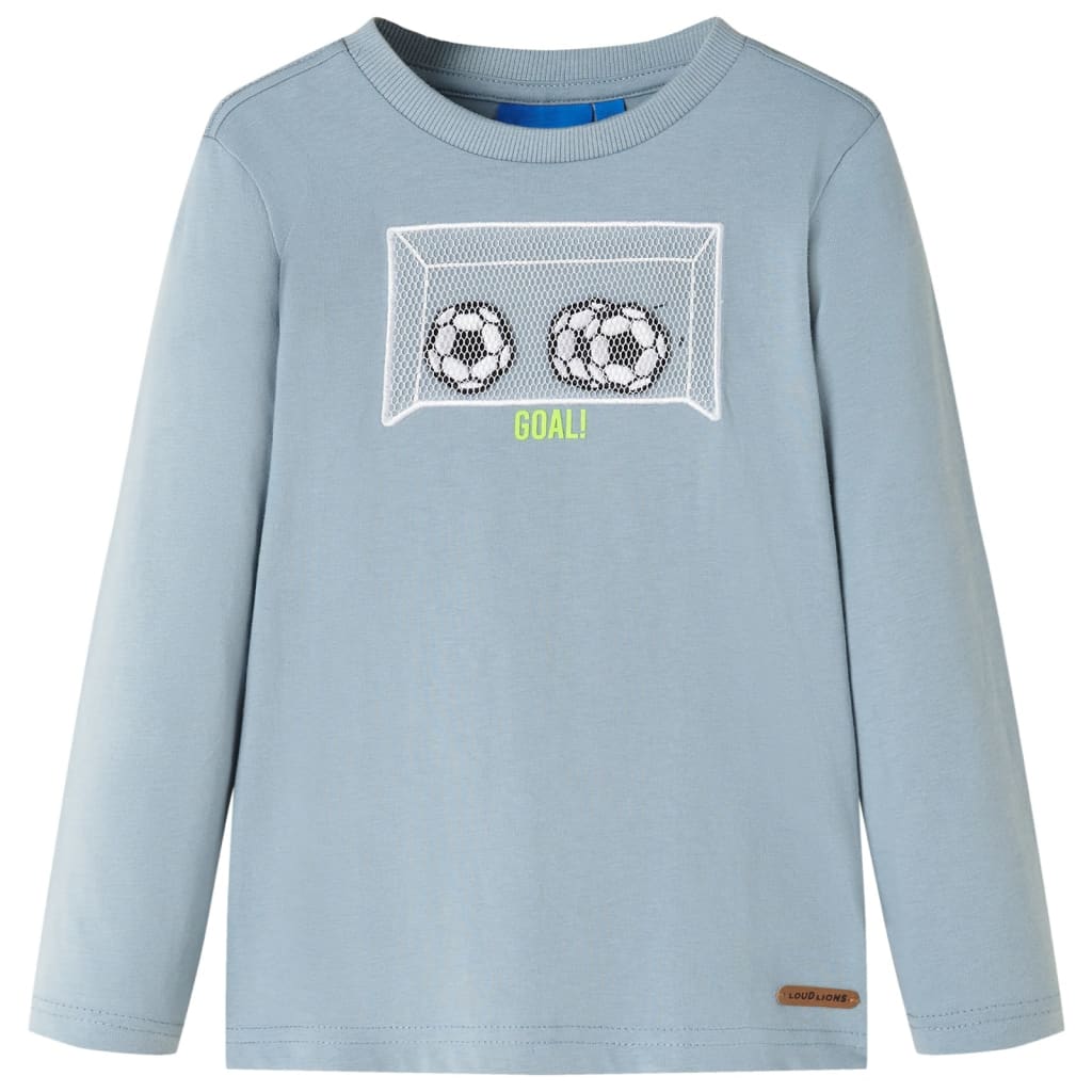Kinder-Langarmshirt Hellblau 128