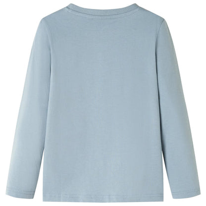 Kinder-Langarmshirt Hellblau 128