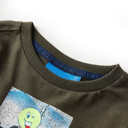 Kinder-Langarmshirt Khaki 140