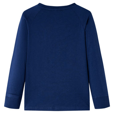 Kinder-Langarmshirt Marineblau 116
