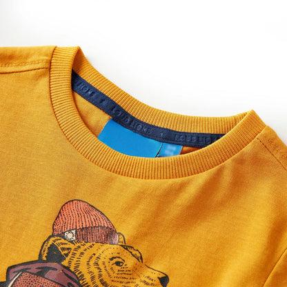 Kinder-Langarmshirt Ocker 104