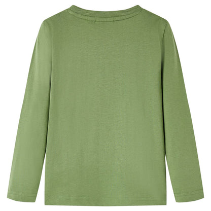 Kinder-Langarmshirt Helles Khaki 104