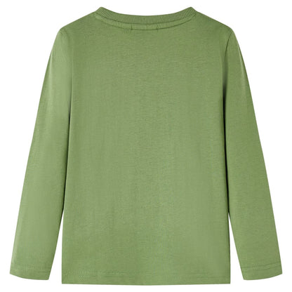 Kinder-Langarmshirt Helles Khaki 140