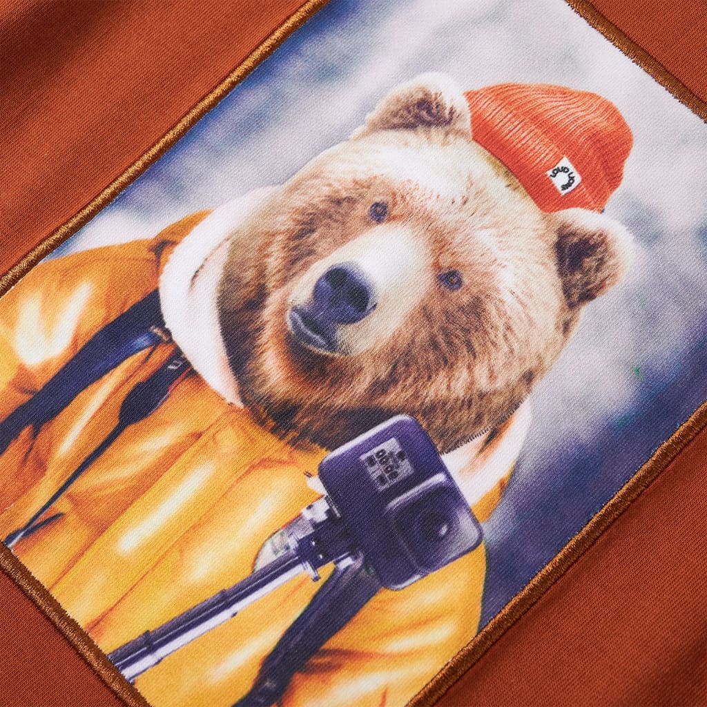 T-shirt enfant à manches longues orange foncé 116