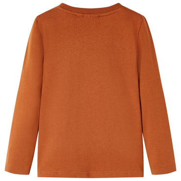 Kinder-Langarmshirt Dunkelorange 128