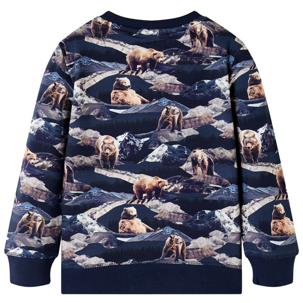 Kinder-Sweatshirt Marineblau 128