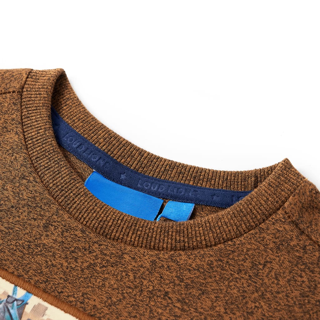 Kinder-Langarmshirt Cognac Melange 104