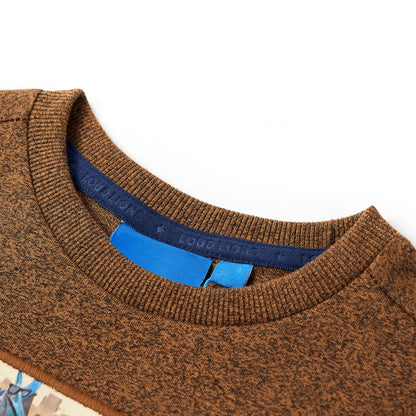 Kinder-Langarmshirt Cognac Melange 104