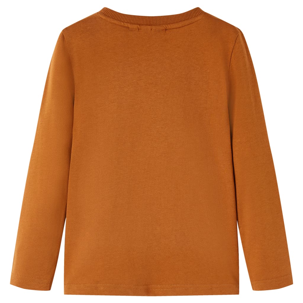 Kinder-Langarmshirt Cognac 128