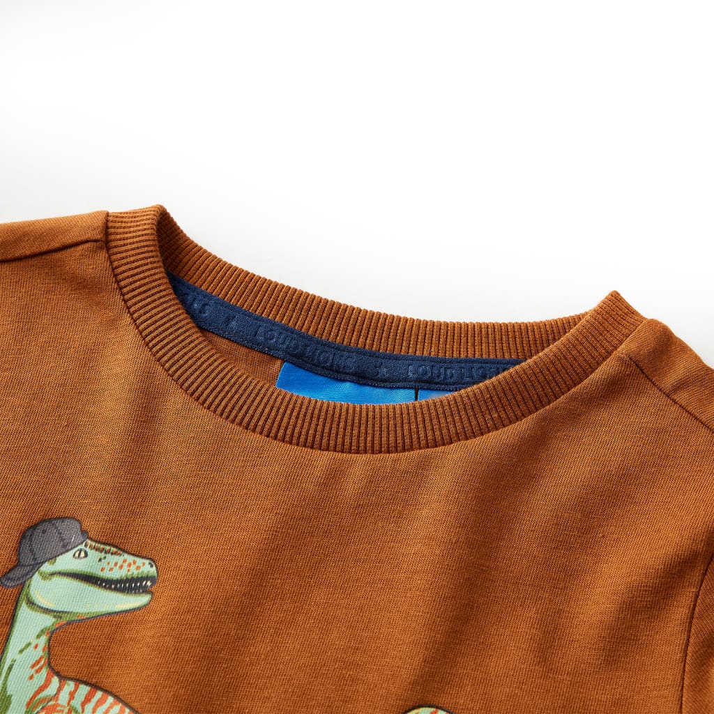 Kinder-Langarmshirt Cognac 128