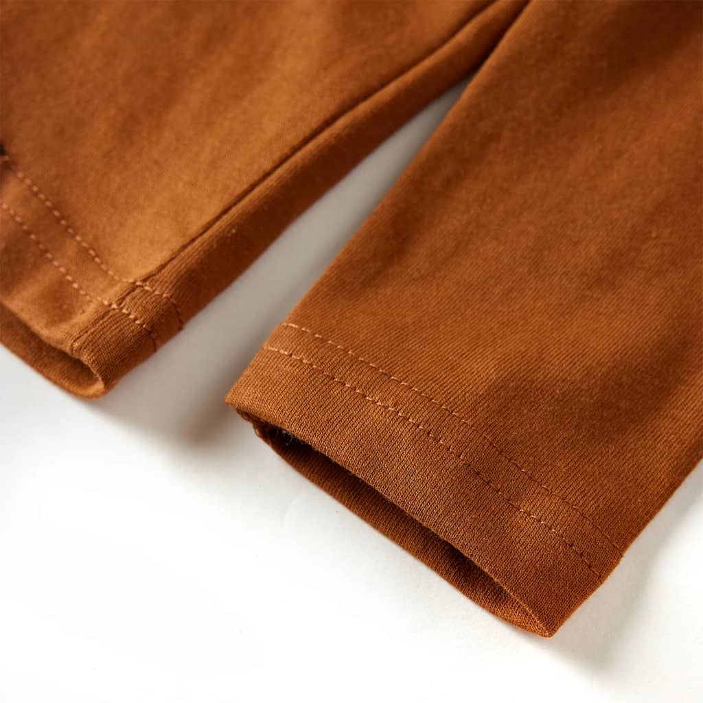 Kinder-Langarmshirt Cognac 128