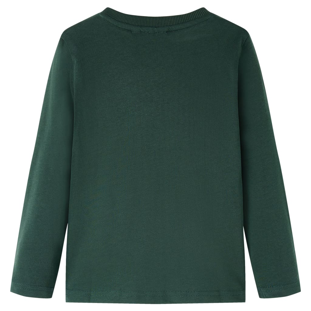 Kinder-Langarmshirt Dunkelgrün 104