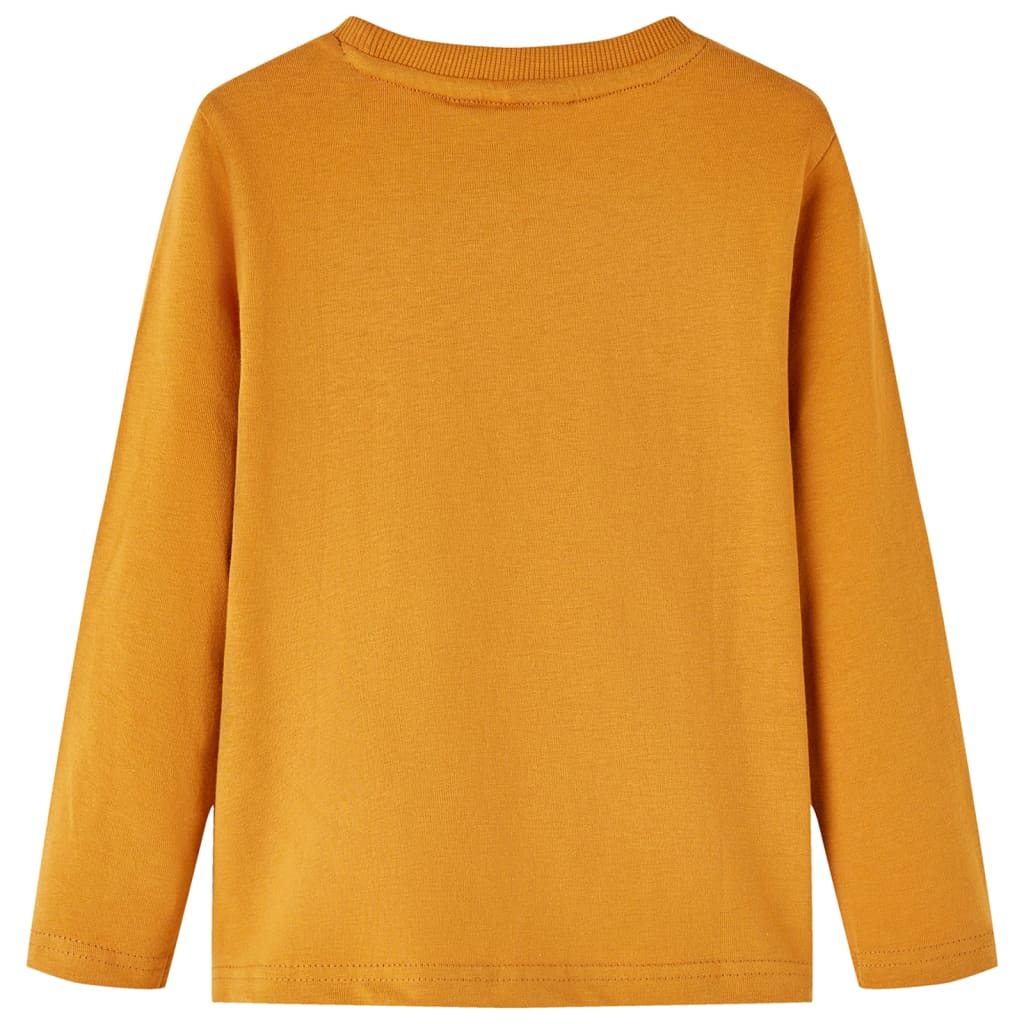 Kinder-Langarmshirt Dunkles Ocker 92
