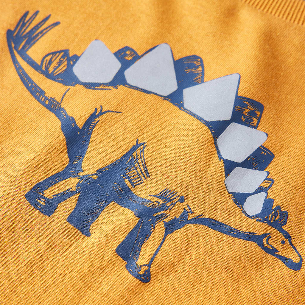 Kinder-Langarmshirt Dunkles Ocker 92