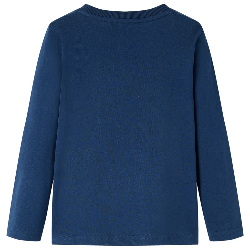 Kinder-Langarmshirt Marineblau 116