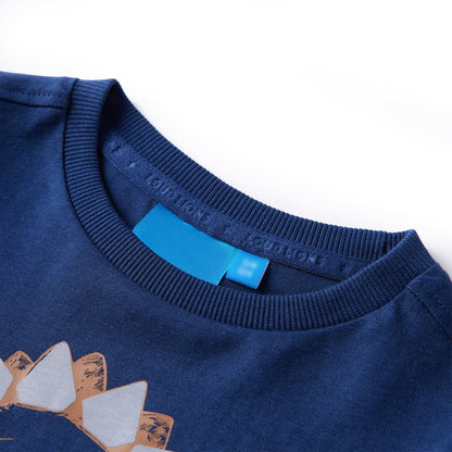 Kinder-Langarmshirt Marineblau 116