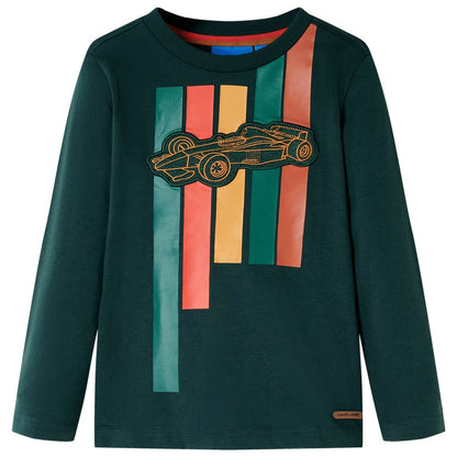 Kinder-Langarmshirt Dunkelgrün 104
