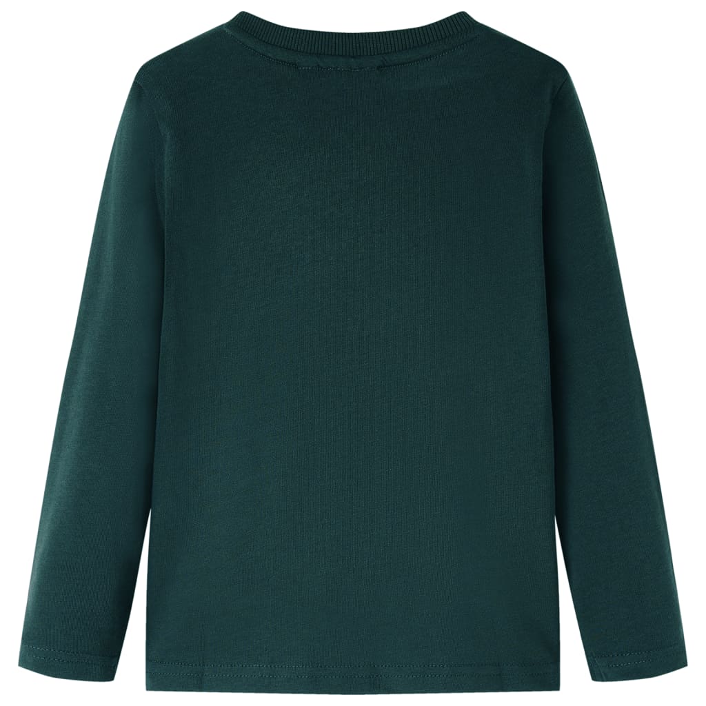 Kinder-Langarmshirt Dunkelgrün 104